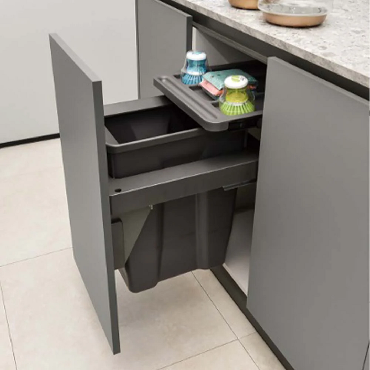 Basurero para Cocina 1 contenedor extraíble con tapa (30 litros)