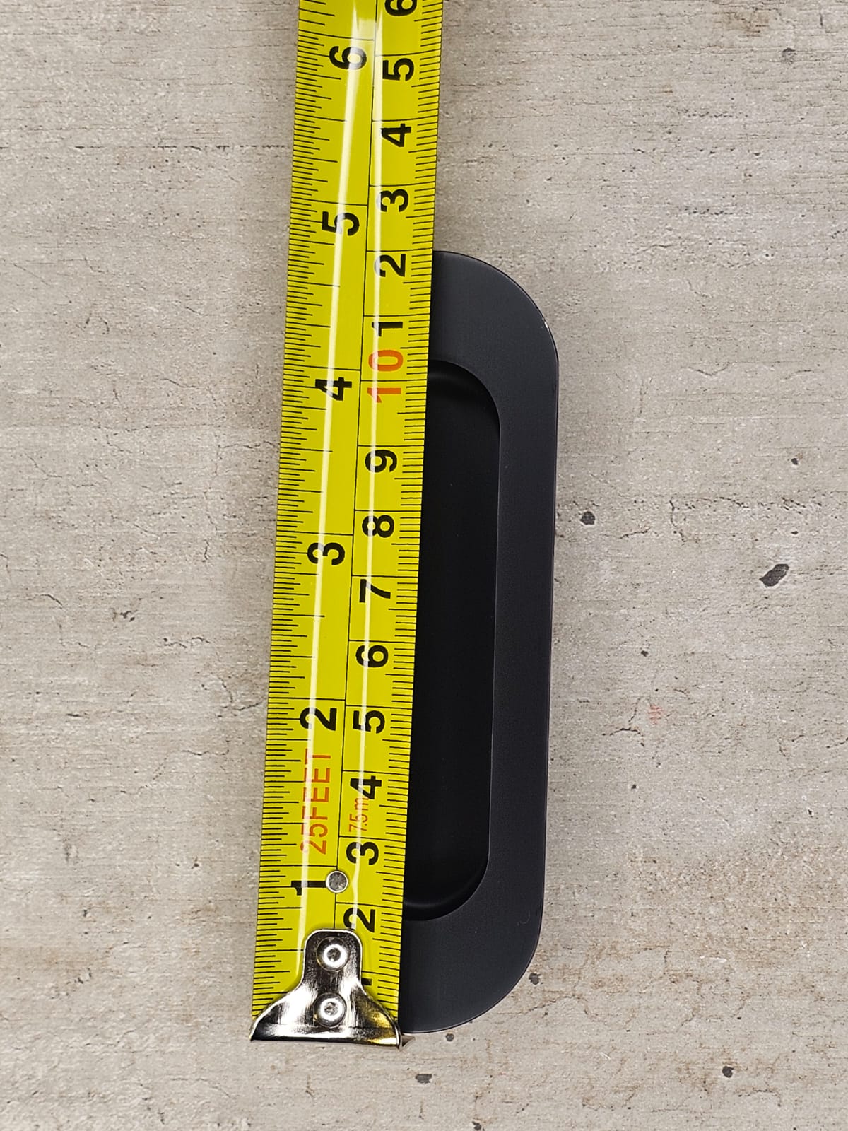 Asa Ovalada Embutida Negro Mate para Muebles (12x4 cm) Nuevo - Om Panda Chile