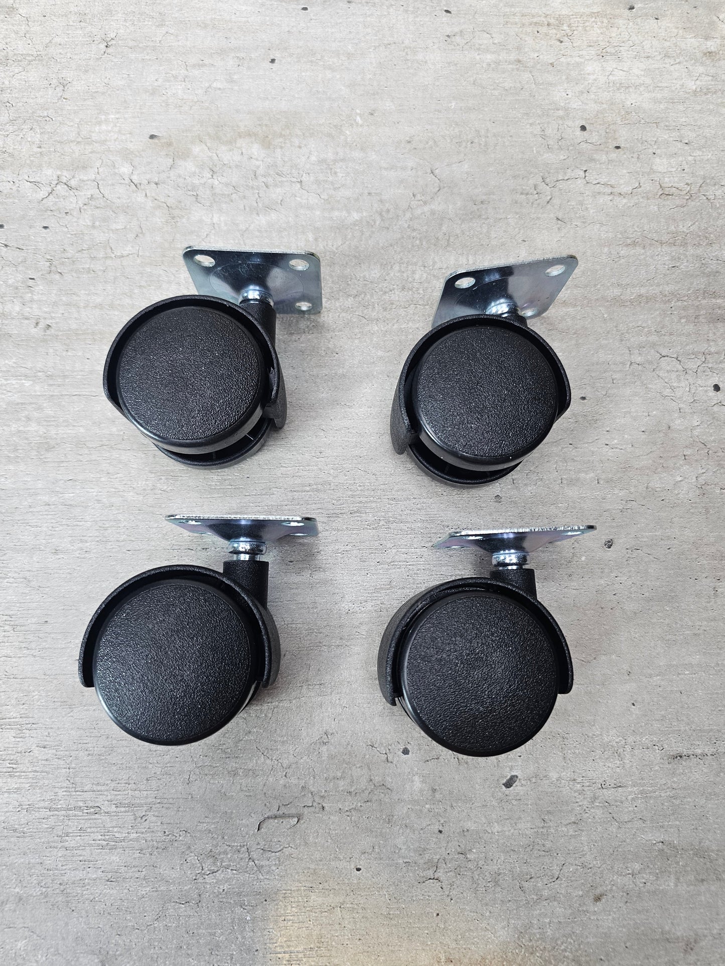 Set 4 Ruedas base Nylon sin freno 40mm Nuevo - Om Panda Chile