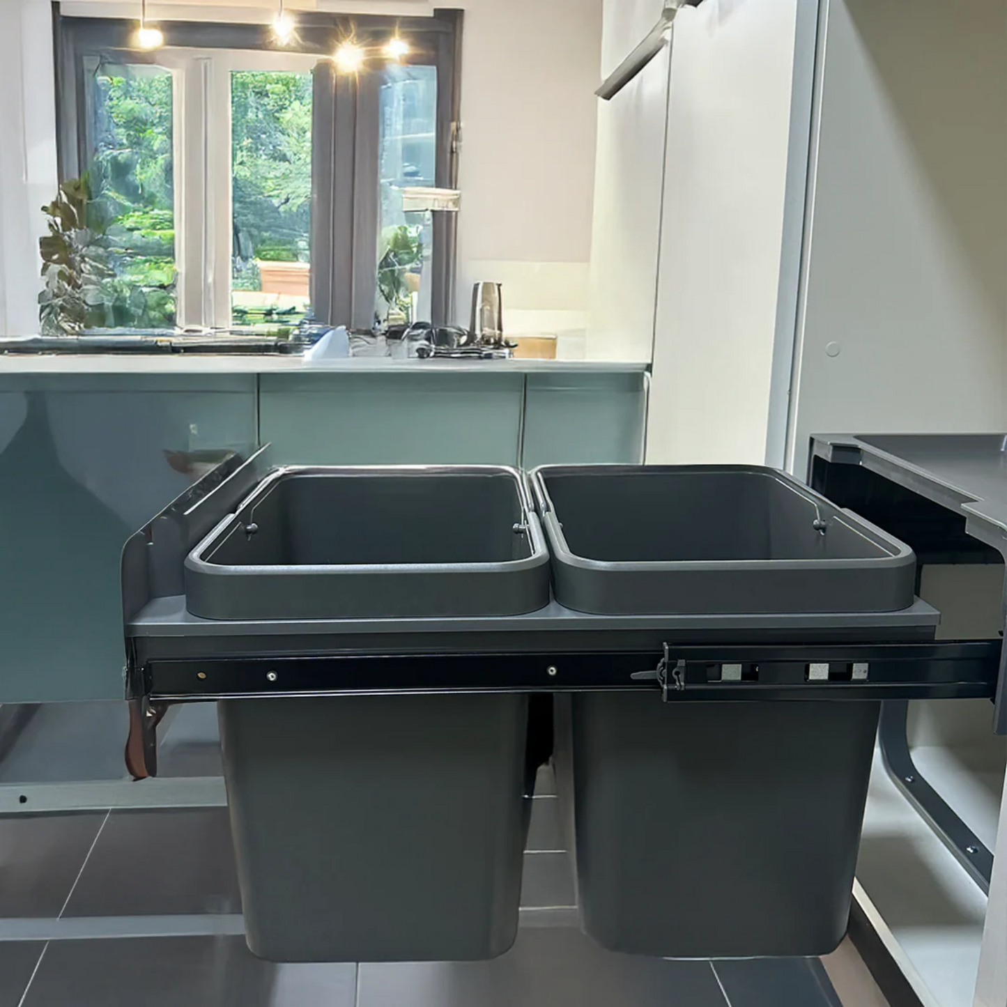 Basurero Reciclaje 2 contenedores extraíbles (30 litros)