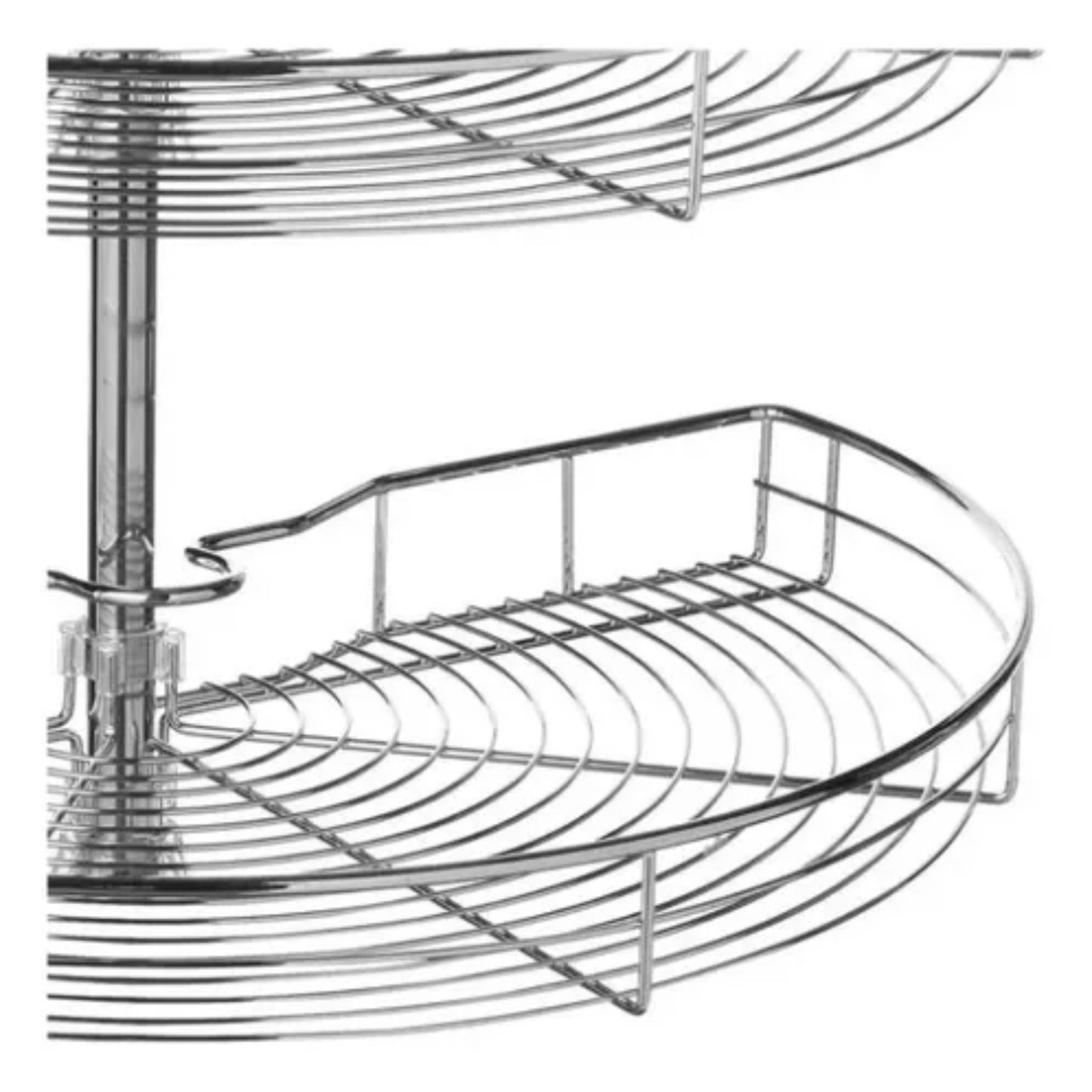 Rotonda Medialuna Cromada Giro 180° Plateado