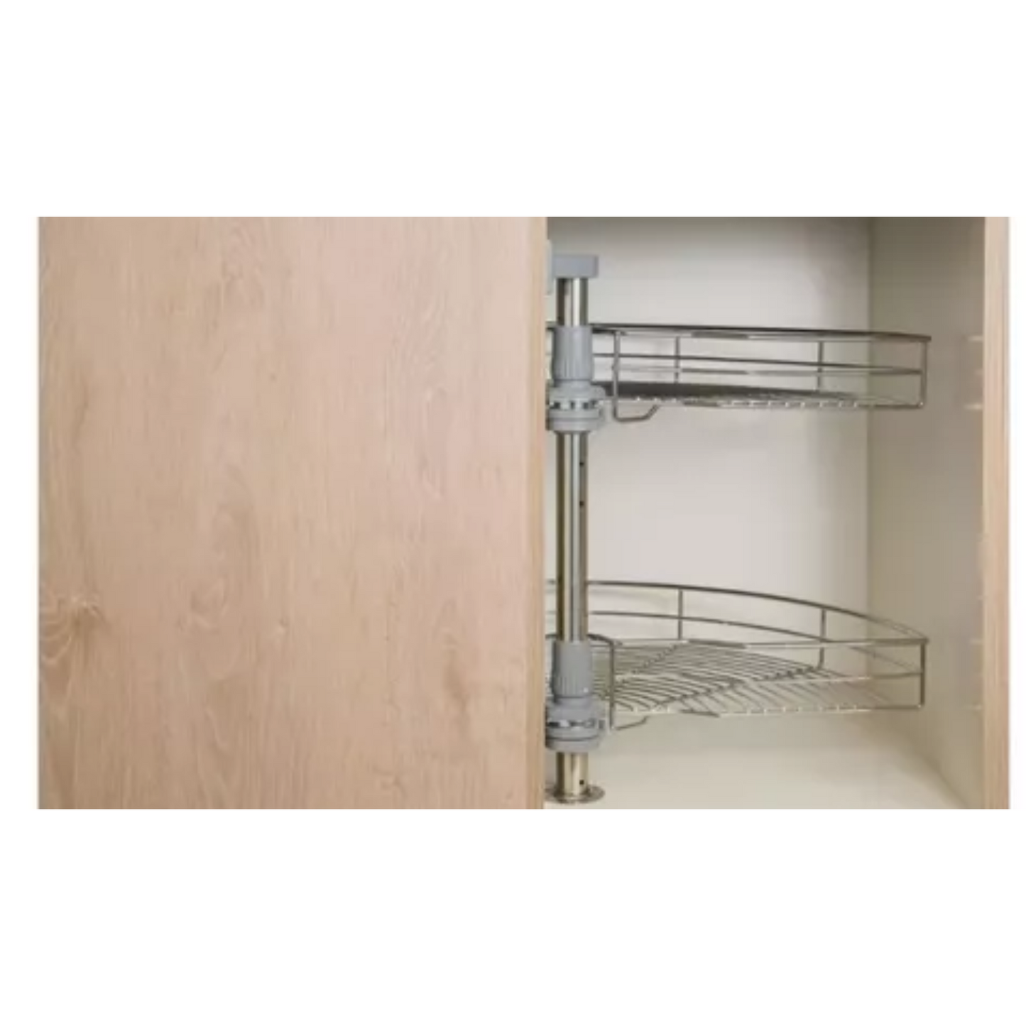 Rotonda Medialuna Cromada Giro 180° Plateado