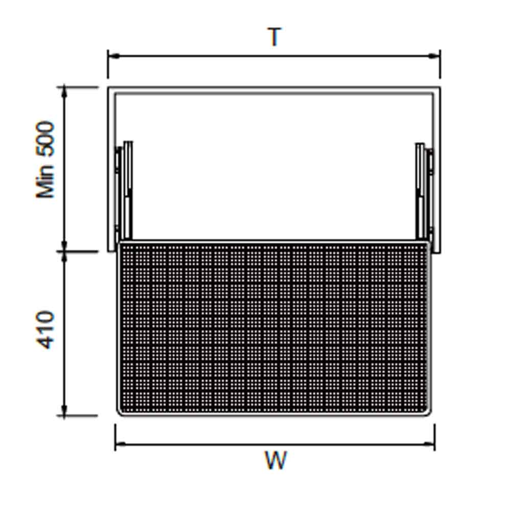 Cesta Organizadora antracita cierre suave