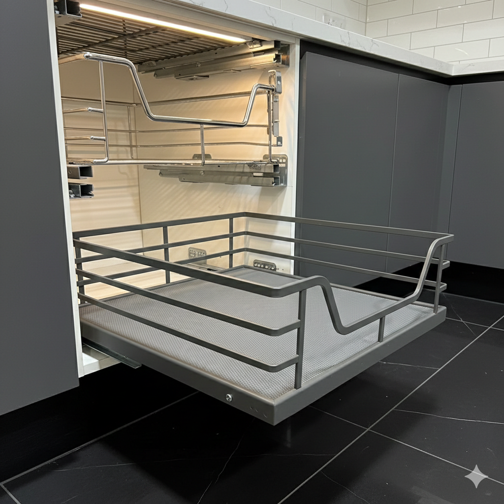 Cesta Organizadora antracita cierre suave