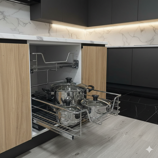 Cesta Cromada Extraíble cierre suave