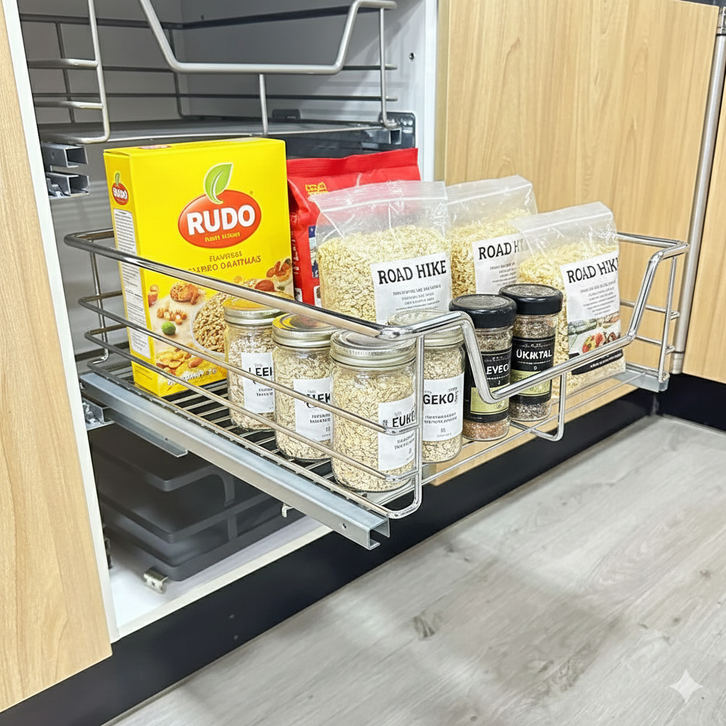 Cesta Cromada Extraíble cierre suave