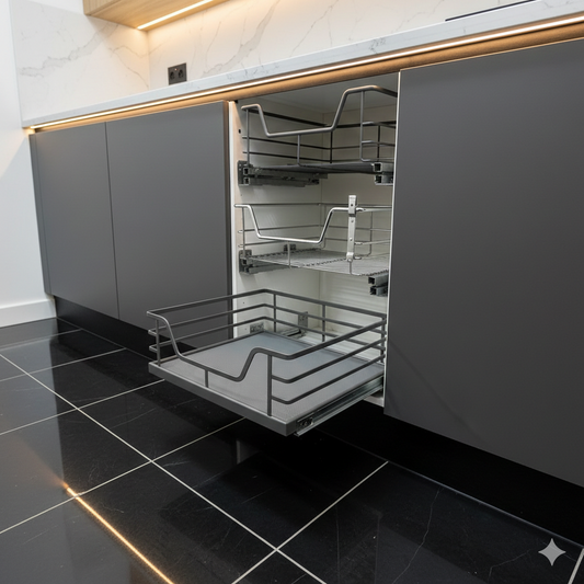 Cesta Organizadora antracita cierre suave