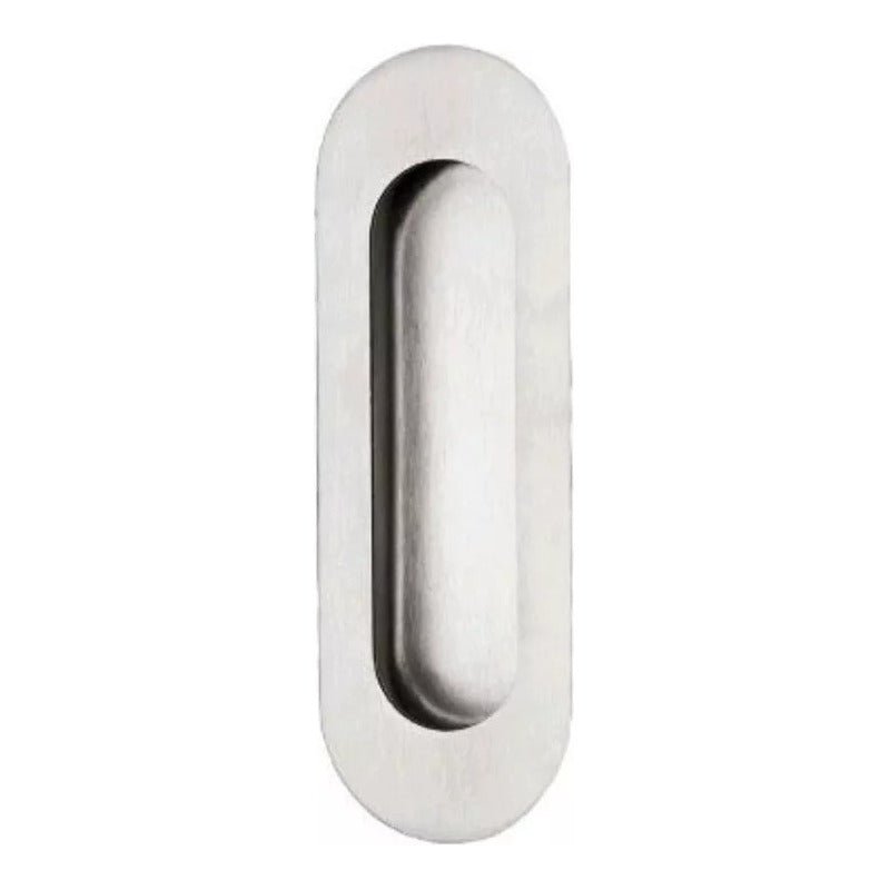 Asa Ovalada Embutida Puerta Closet Acero 120mm X 40mm Nuevo - Om Panda Chile