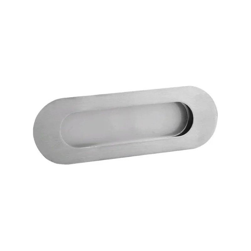 Asa Ovalada Embutida Puerta Closet Acero 120mm X 40mm Nuevo - Om Panda Chile