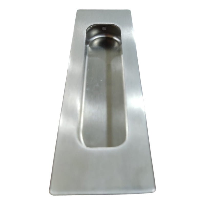 Asa Rectangular Embutida Puerta Closet Acero 120mm X 40mm Plateado Nuevo - Om Panda Chile