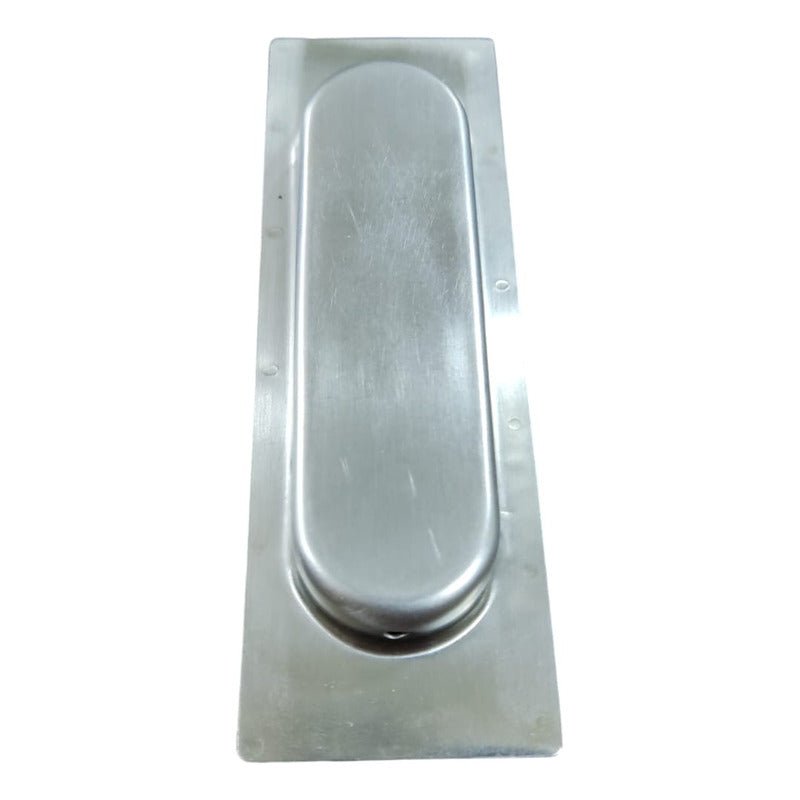 Asa Rectangular Embutida Puerta Closet Acero 120mm X 40mm Plateado Nuevo - Om Panda Chile