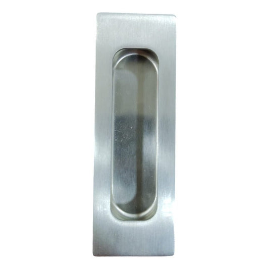 Asa Rectangular Embutida Puerta Closet Acero 120mm X 40mm Plateado Nuevo - Om Panda Chile