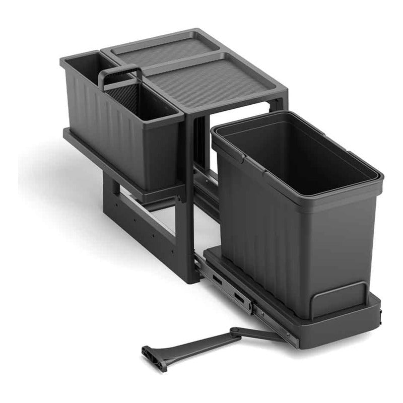 Basurero Compacto Para Puerta Abatible 20l Antracita Nuevo - Om Panda Chile