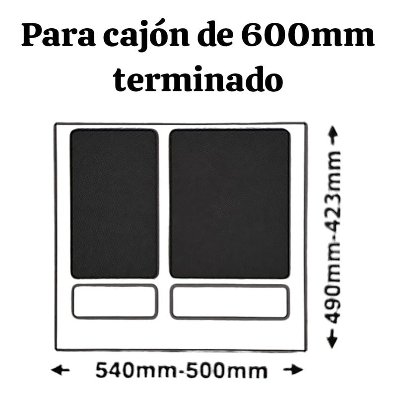 Basurero De Doble Contenedor Para Cajón Terminado De 60cm Antracita Nuevo - Om Panda Chile