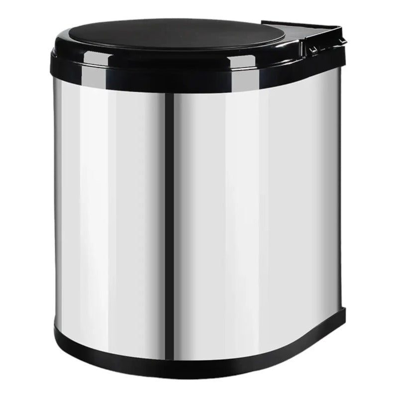 Basurero Interior Mueble Cocina 14lt Extraíble Plateado Nuevo - Om Panda Chile