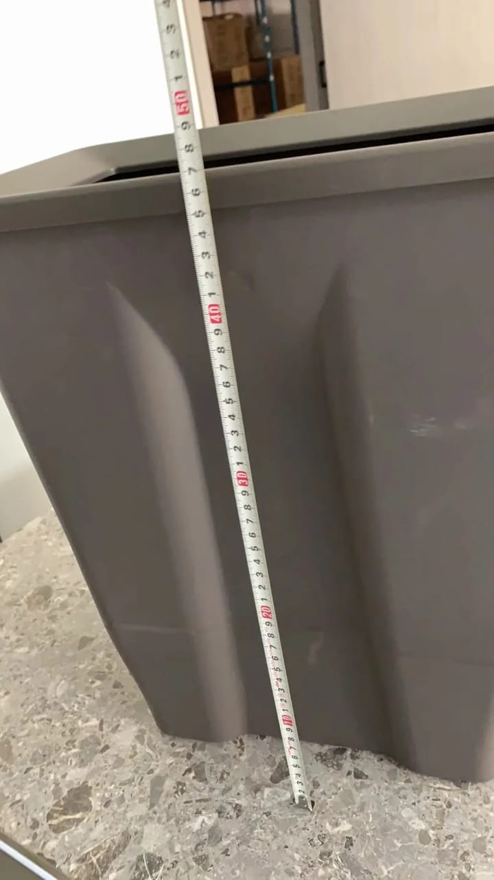 basurero reciclaje frente madera para Cocina 1 contenedor extraíble con tapa (30 litros) - Om Panda Chile