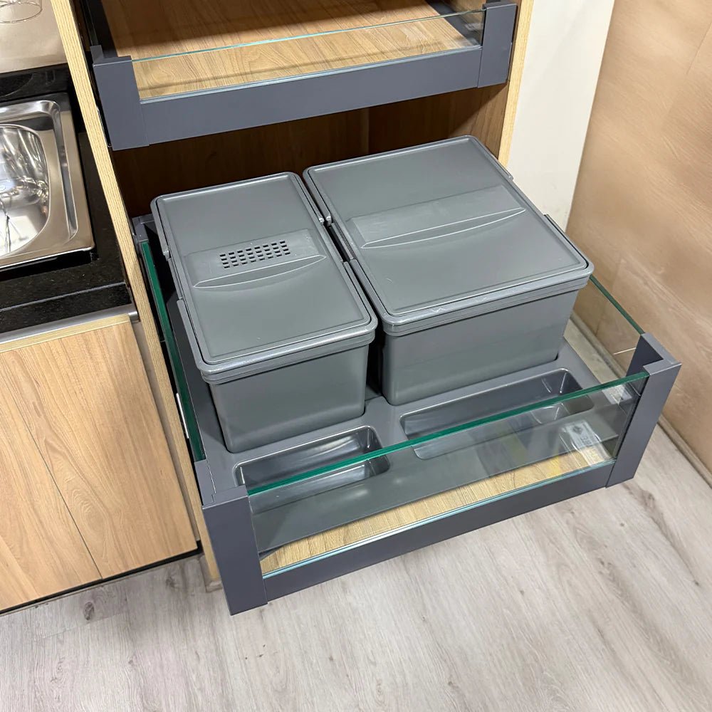 basurero extraíble cocina 2 contenedores para cajón (31 litros) - Om Panda Chile