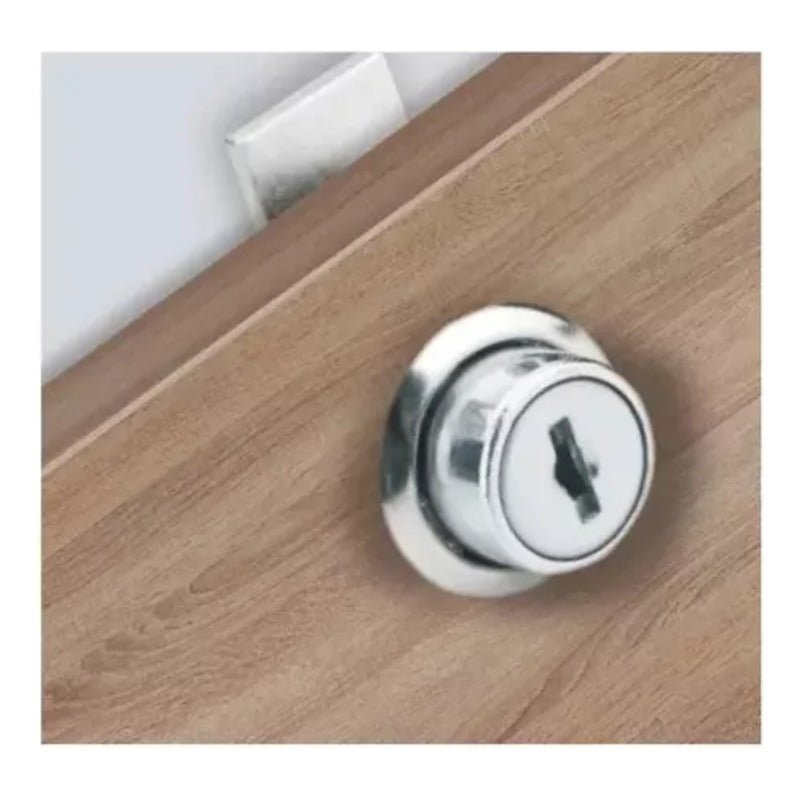 Cerradura Mueble Para Cajón Redonda Nuevo - Om Panda Chile