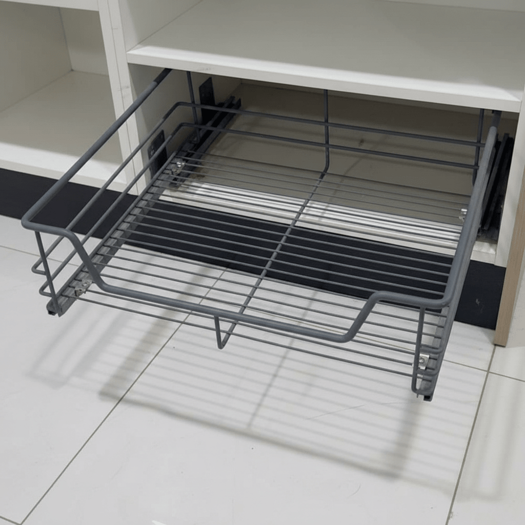 Cesta Extraíble de Rejilla Grafito Interior para Mueble de Cocina Cesta - Om Panda Chile