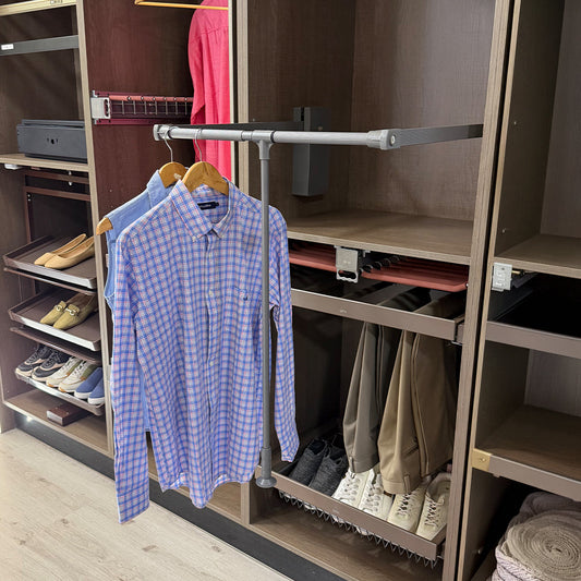 Elevador Barra Closet Gris