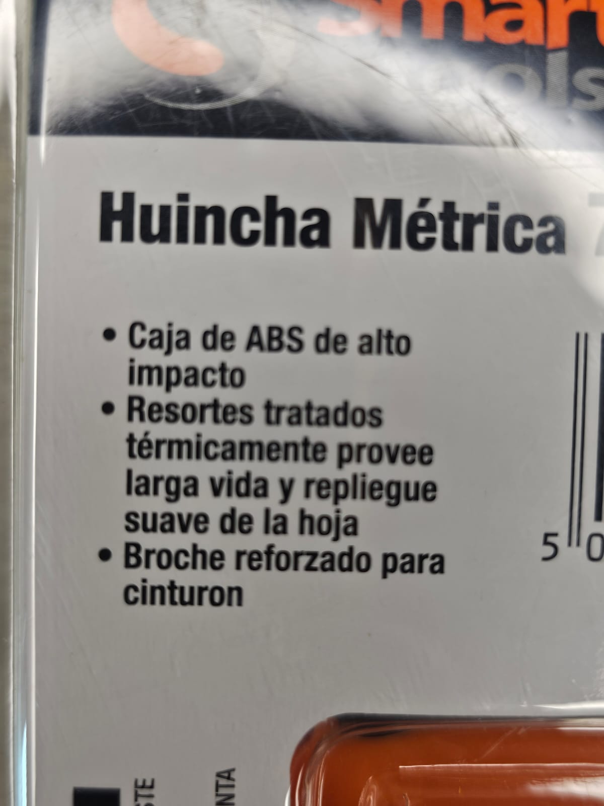 Huincha Métrica 7.5m Smart Tools Naranja - Om Panda Chile