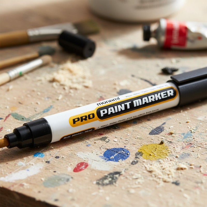 Marcador Pintura Óleo Monami Negro Punta Redonda 2mm (Unidad) Nuevo - Om Panda Chile