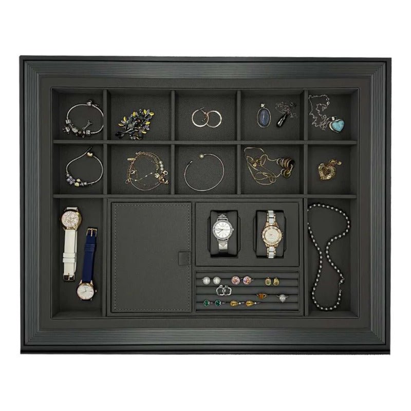 Organizador De Joyeria 700 Mm Cafe Y Gris Grafito Nuevo - Om Panda Chile