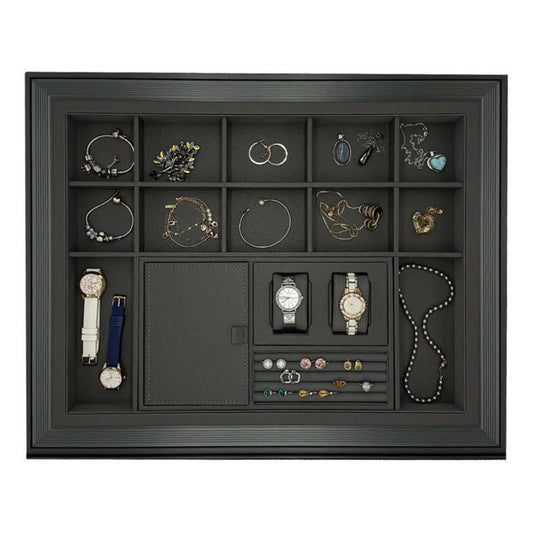 Organizador De Joyeria 700 Mm Cafe Y Gris Grafito Nuevo - Om Panda Chile