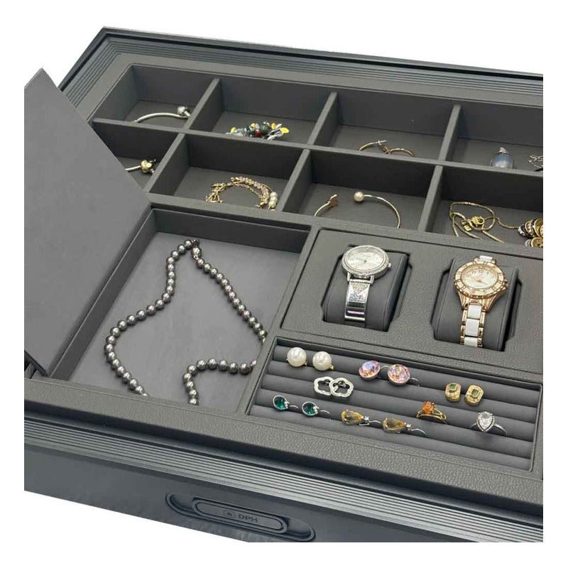 Organizador De Joyeria 700 Mm Cafe Y Gris Grafito Nuevo - Om Panda Chile