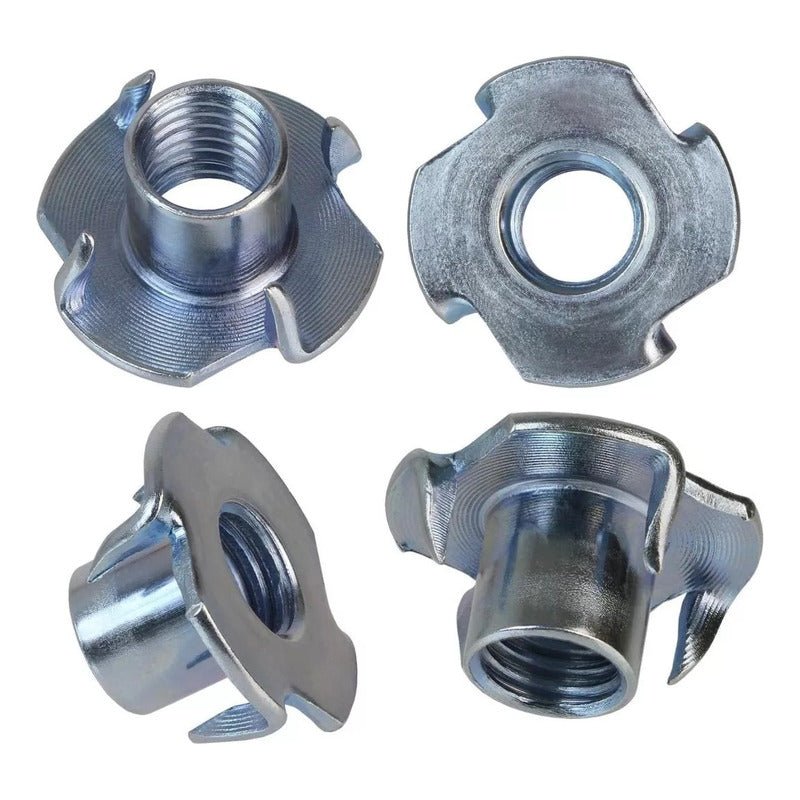 Tuercas Anclaje 4 puntas en T 3/8" para Madera (Pack x50) Nuevo - Om Panda Chile