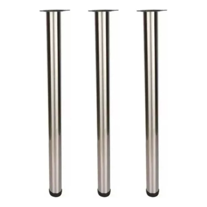 Patas Metálicas Ajustables de 87cm Cromadas para Mesa (Unidad) Nuevo - Om Panda Chile