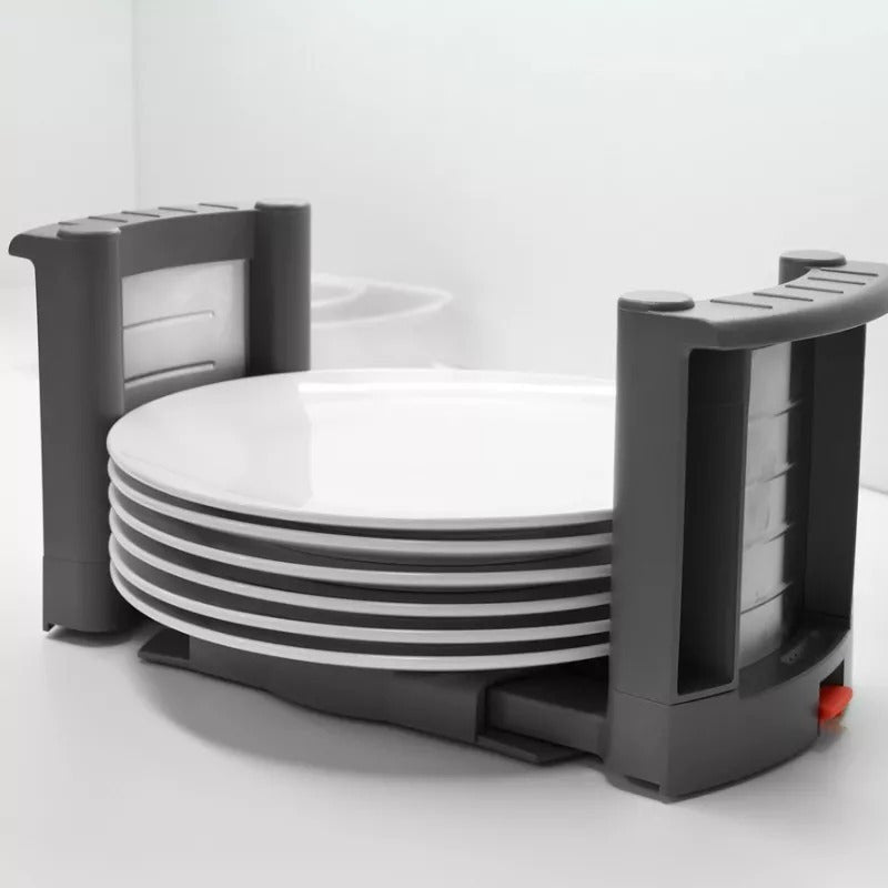 Porta Platos Extensible 180 - 270mm Hasta 12 Platos Gris Nuevo - Om Panda Chile