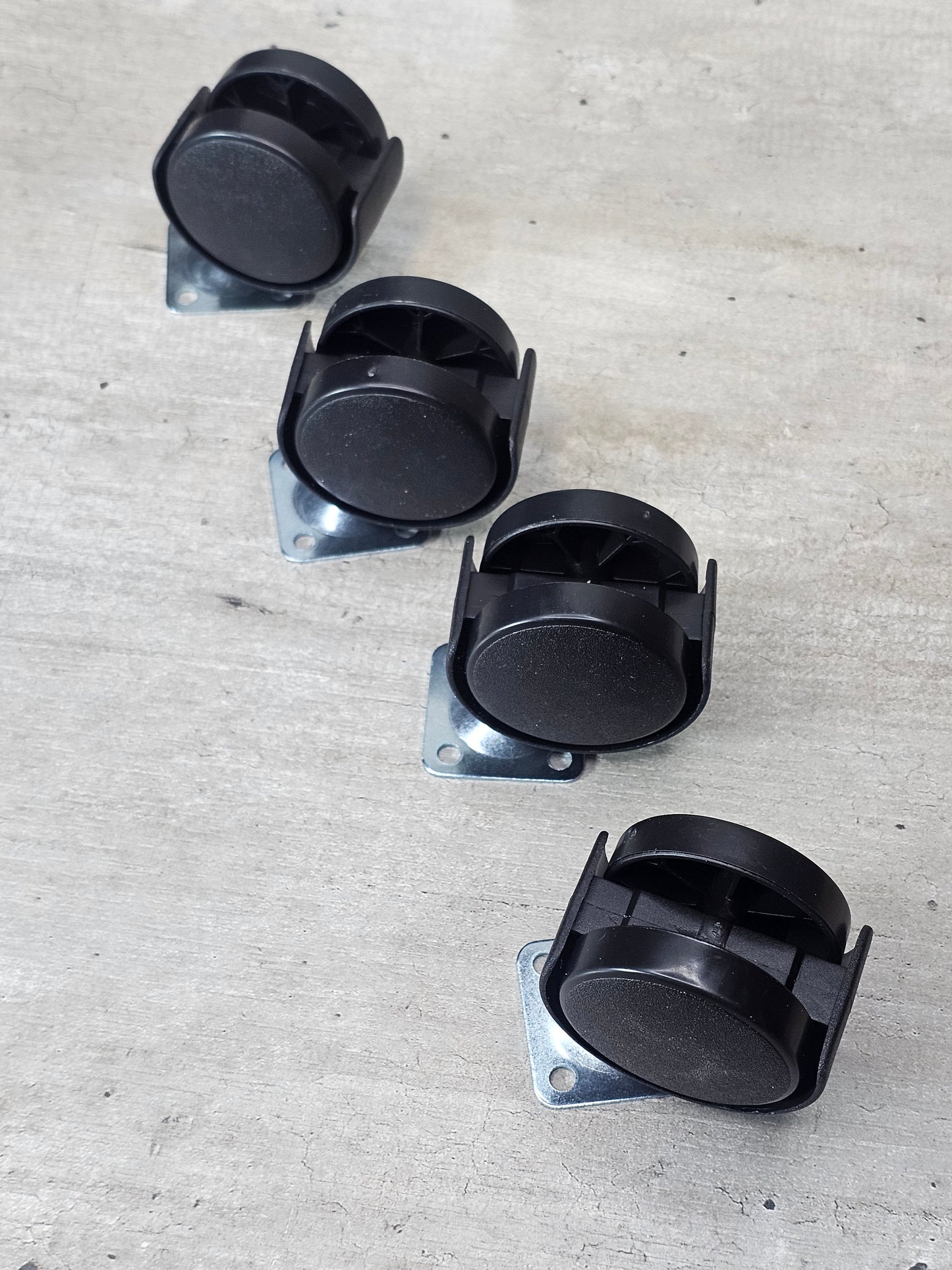 Set 4 Ruedas base Nylon sin freno 50mm Nuevo - Om Panda Chile