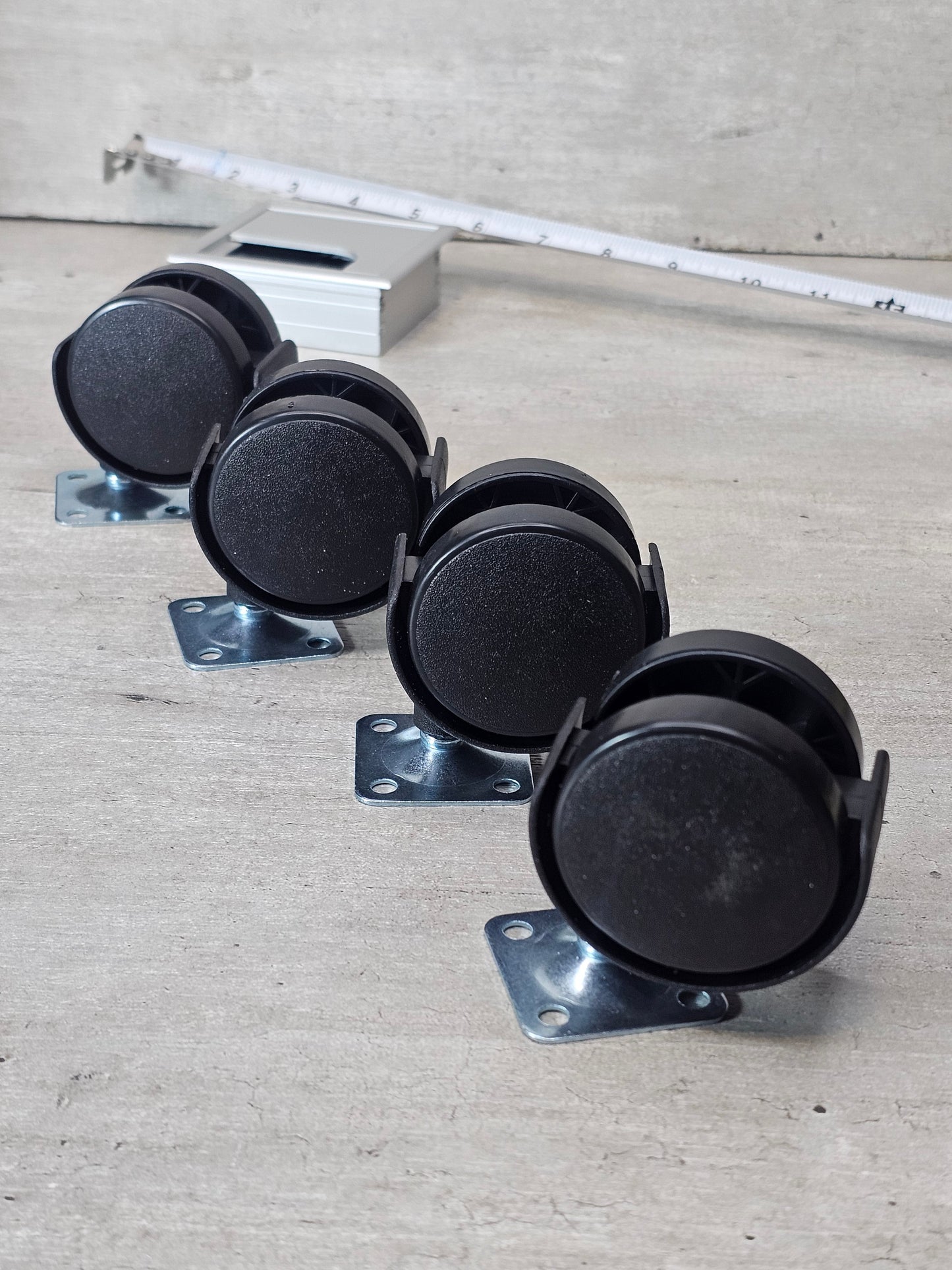Set 4 Ruedas base Nylon sin freno 50mm Nuevo - Om Panda Chile