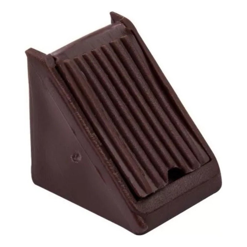 Escuadra Triangular Plástica para Muebles con Tapa Café (Pack x100) Nuevo - Om Panda Chile