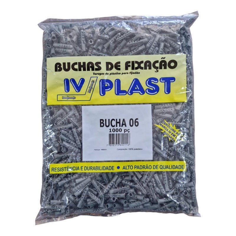 Tarugo Sin Tope De Plástico 6mm Empaque De 1000 Unidades Nuevo - Om Panda Chile