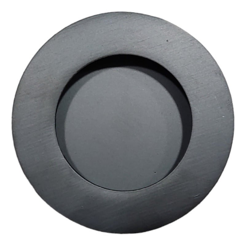Tirador Asa Embutida Redonda 15mm Negro Liso Nuevo - Om Panda Chile