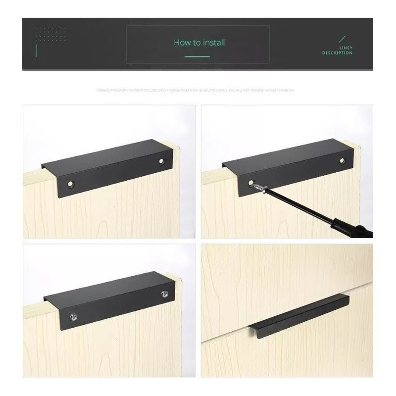 tirador manilla de puerta  Negro Ce 160mm 5 Uni. Nuevo - Om Panda Chile
